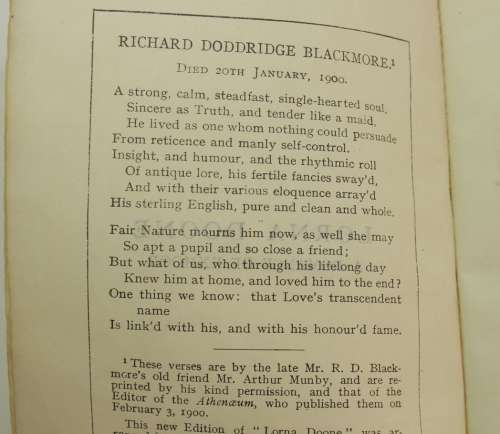 Lorna Doone by RD Blackmore Softcover Book Early 1900`s Edition