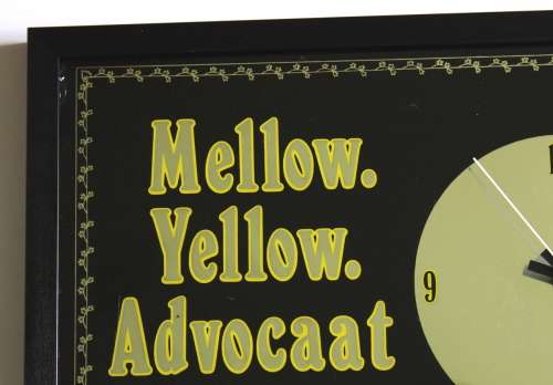 Advocaat by Bols Clock Mirror Framed For Bar Area
