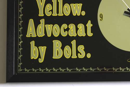 Advocaat by Bols Clock Mirror Framed For Bar Area