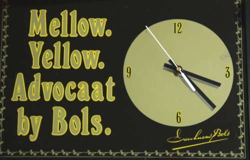 Advocaat by Bols Clock Mirror Framed For Bar Area