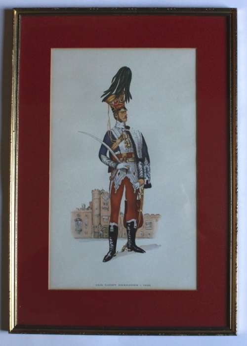 15th Light Dragoons 1826 (The Kings Hussars) Military Uniform Framed Picture