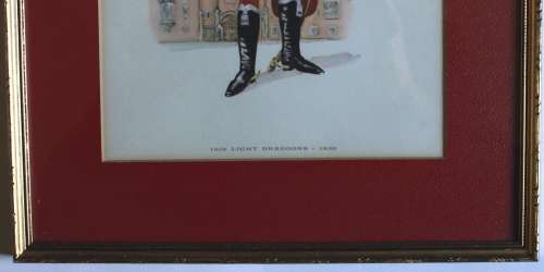 15th Light Dragoons 1826 (The Kings Hussars) Military Uniform Framed Picture