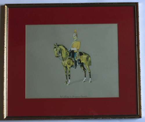 1st (Kings) Dragoon Guards Military Uniform Framed Picture