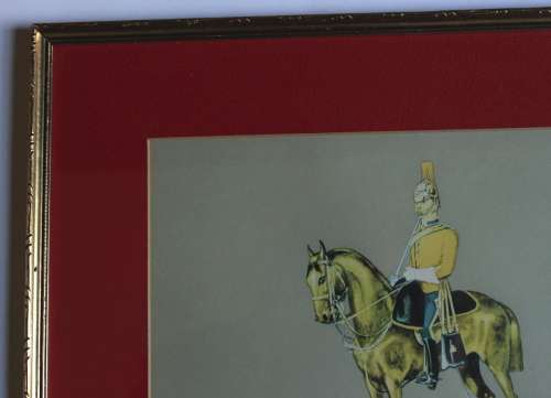 1st (Kings) Dragoon Guards Military Uniform Framed Picture