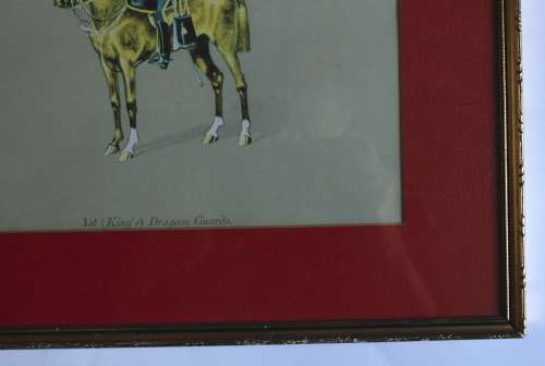 1st (Kings) Dragoon Guards Military Uniform Framed Picture