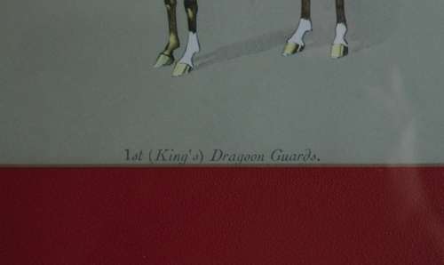 1st (Kings) Dragoon Guards Military Uniform Framed Picture