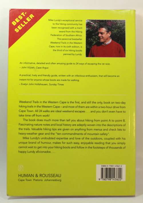 Weekend Trails In The Western Cape by Mike Lundy Softcover Book