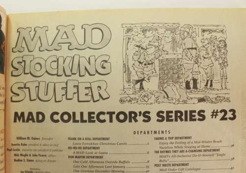 Vintage Mad Collectors Series # 23 `Stocking Stuffer` Magazine