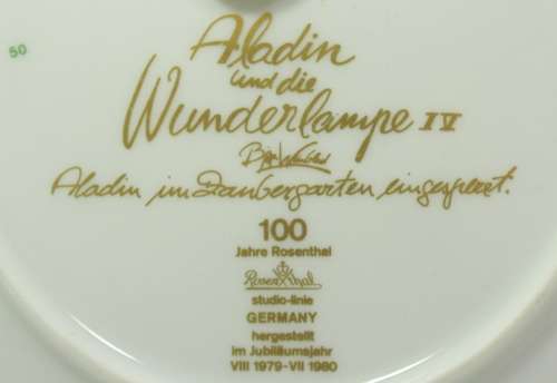 Bjørn Wiinblad Design `Aladin Und Die Wunderlampe IV` Decorative Wall Plate by Rosenthal