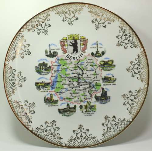 Classic Berlin Decorative Wall Plate by Schedel Porzellanmanufaktur Bavaria