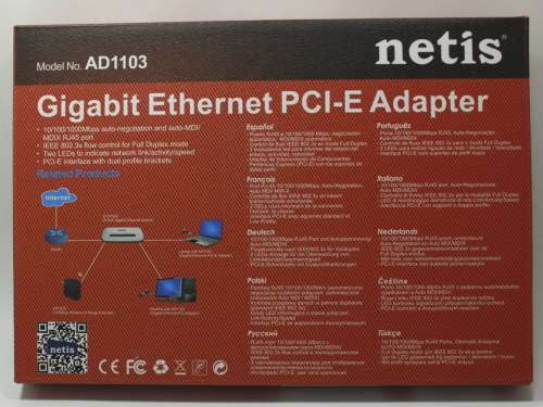 Netis Gigabit Ethernet PCI-Express Adapter AD1103