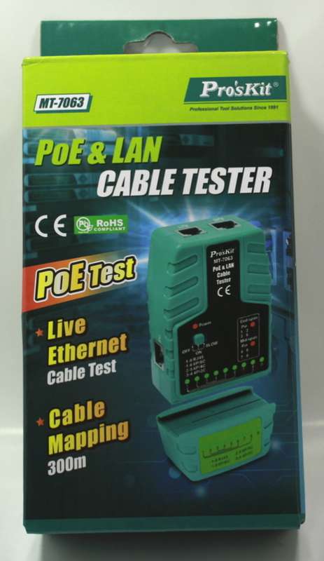 Pro`sKit POE and LAN Cable Tester MT-7063