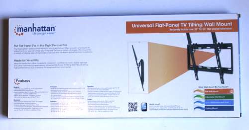 Manhattan Universal Flat Panel TV Tilting Wall Mount 32` to 55` 460941
