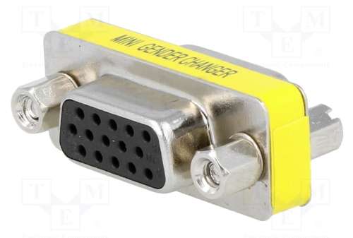 VCOM CA082 HD15F/F Mini Gender Changer VGA Cable Adapter