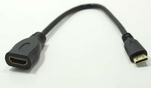 Generic 4k High Speed Mini HDMI Male to HDMI Female Cable 0.25m