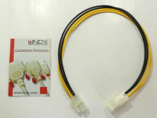 Lindy 4 Pin 30cm ATX P4 Power Extension Cable No. 33130