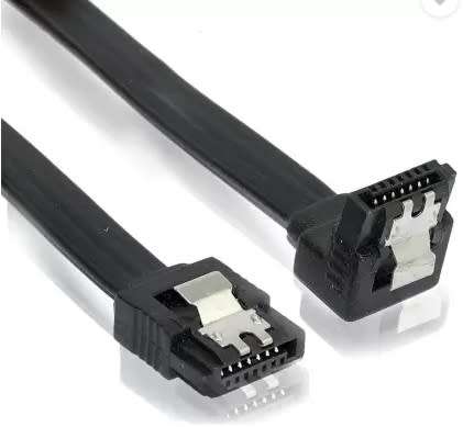 6 x SATA SSD/HDD Black Cables Connect Drives to Motherboards