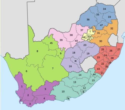 South Africa 52 x District Municipality Maps Digital Download