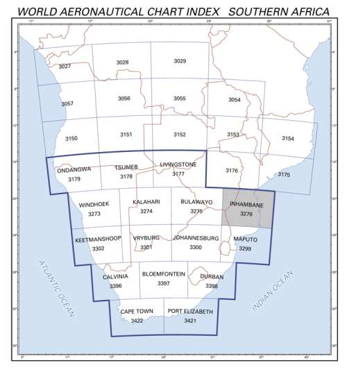 Digital Maps Southern Africa Aeronautical Charts ICAO Digital Download 1:500000 & 1: 1000000 Scale