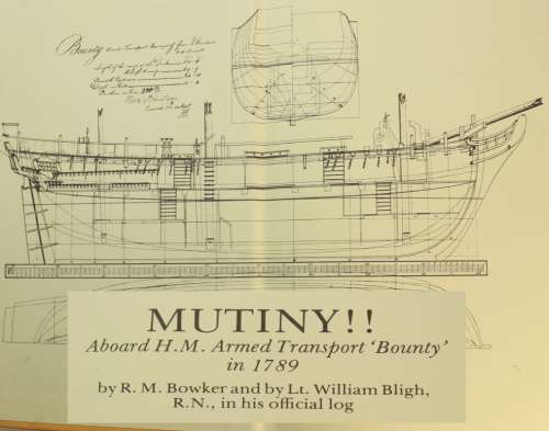 Mutiny!! Aboard H.M. Armed Transport Bounty in 1789 by RM Bowker and Lt W Bligh Hardcover Book