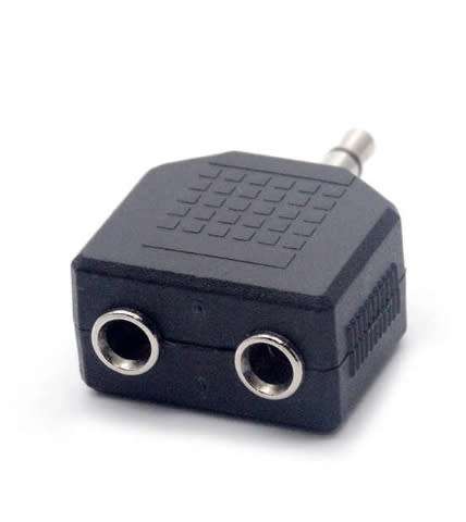 Audio 3.5mm Stereo Splitter Adapter, 1 x Male Aux to 2 x Female Aux
