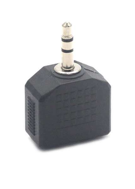 Audio 3.5mm Stereo Splitter Adapter, 1 x Male Aux to 2 x Female Aux