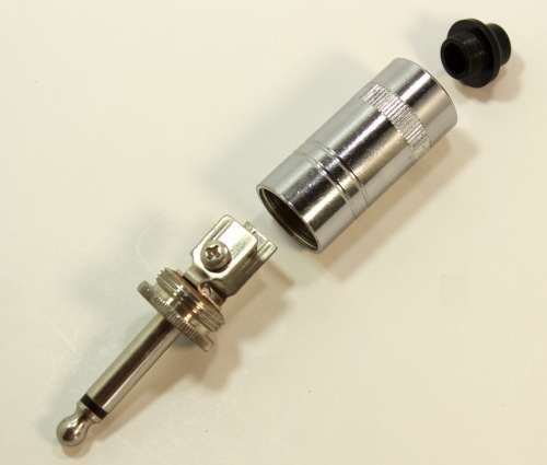 Mono 6.35mm Audio Jack Male Nickel, 2 Pole Screw Terminiation, Japan