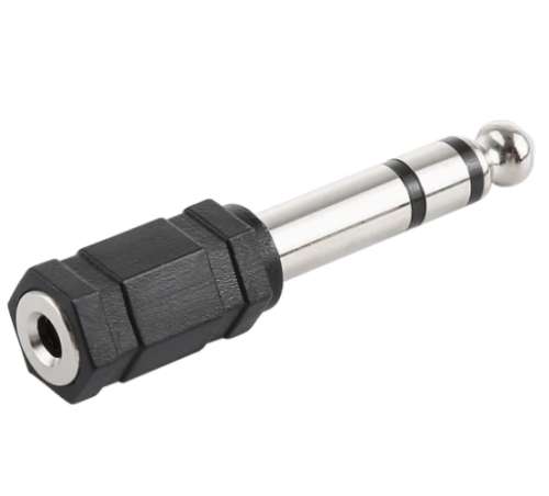 Audio Female 3.5mm Stereo to Male Audio 6.35mm Stereo Expander Adapter Plug