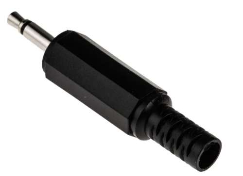 Male 3.5mm Audio Mono Jack Solder Connection