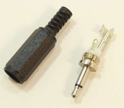 Male 3.5mm Audio Mono Jack Solder Connection
