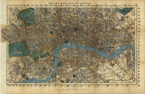 Smith`s New Map of London 1860 Digital Download