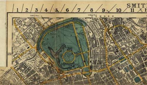 Smith`s New Map of London 1860 Digital Download