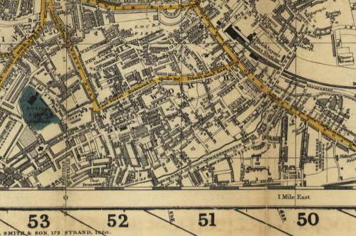 Smith`s New Map of London 1860 Digital Download