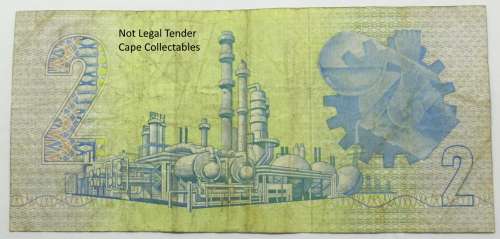 South Africa 2 Rand Bank Note 1984 de Kock Circulated VF
