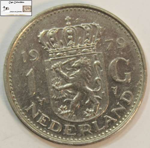 Netherlands 1 Gulden Coin 1979 Circulated