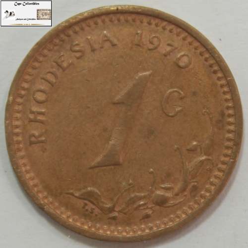 Rhodesia 1 Cent Coin 1970 Circulated