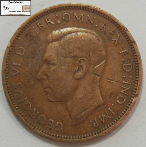 United Kingdom 1/2 Half Penny 1940 Coin Uncommon Variant Circulated