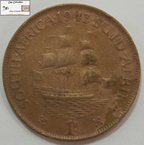 South Africa 1 Penny Coin 1943 Circulated
