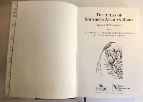 The Atlas of Southern African Birds Volume 2: Passerines Hardcover Book