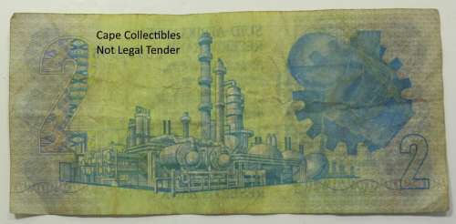 South Africa 2 Rand Bank Note 1984 de Kock Circulated VG