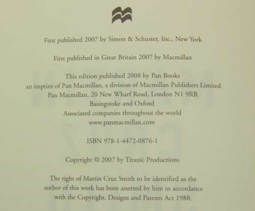 Stalin`s Ghost by Martin Cruz Smith Softcover Book