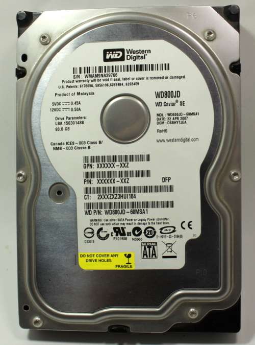 Western Digital WD800JD 80GB 3.5 SATA Hard Drive Refurbished