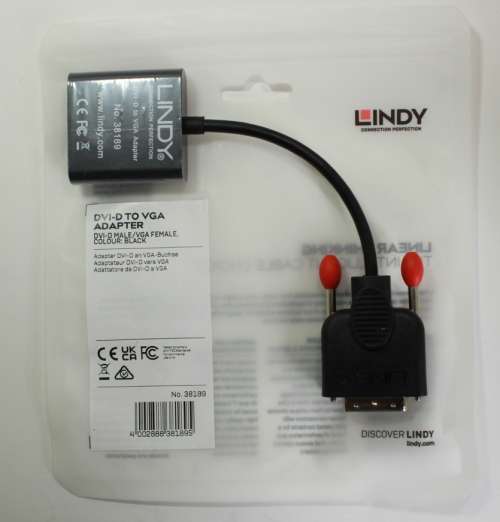 Lindy DVI-D to VGA Adapter No 38189