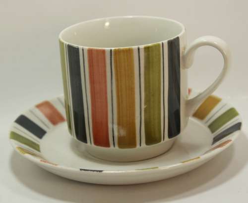 Midwinter `Mexicana` 6 x Coffee Cups and 5 x Saucers by Jessie Tait