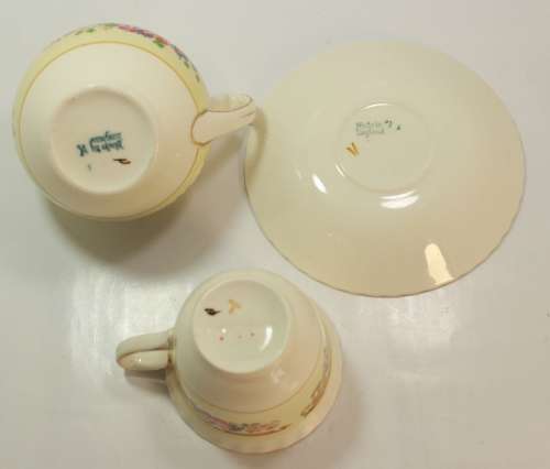 Vintage Small Creamer with Teacup and Saucer for Decorative Display