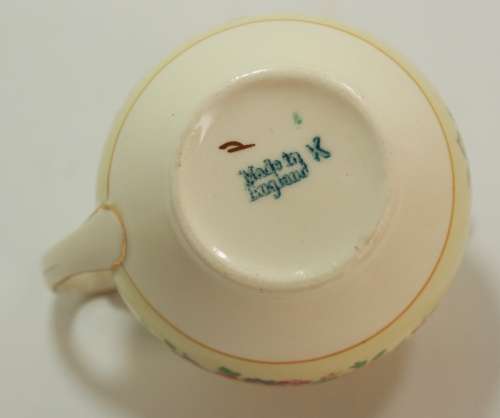 Vintage Small Creamer with Teacup and Saucer for Decorative Display
