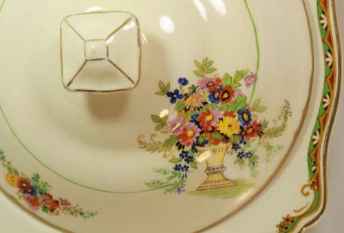 Vintage Royal Winton Grimwades Ascot Shape Tureen with Lid for Decorative Display