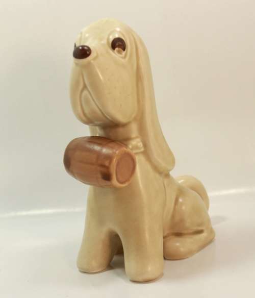 SylvaC # 2421 St Bernard Puppy with Brandy Barrel by Stephen Czarnota Figurine