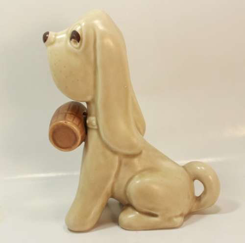 SylvaC # 2421 St Bernard Puppy with Brandy Barrel by Stephen Czarnota Figurine