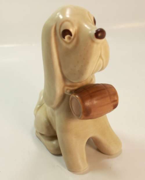 SylvaC # 2421 St Bernard Puppy with Brandy Barrel by Stephen Czarnota Figurine